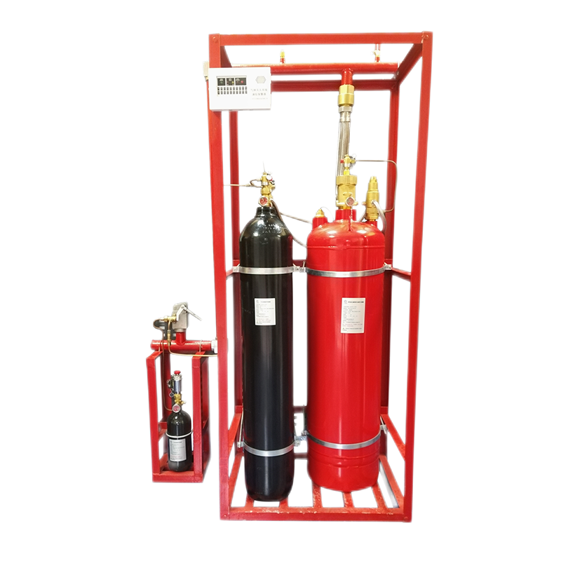 External pressure storage heptafluoropropane fire extinguishing system